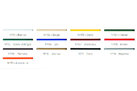 venkovní lavicový systém SOLE - vzorník barev lemování výpletů