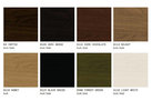 kavárenské stoly 152 - vzorník standardních barev dřeva