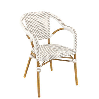 Zahradní židle - křeslo Madeleine Grey/White