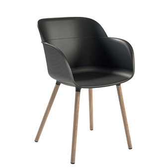 Židle - křeslo Shell wooden legs