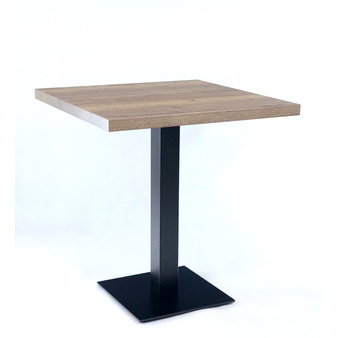 Kavárenské stoly - stůl PRATO 16 QLTD s deskou 70x60cm Dub Halifax tabákový