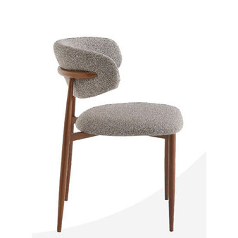 Kovové židle - židle Bonnie v látce Grey/Brown 90