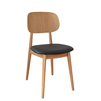 Dřevěné židle - židle Bunny dub černá koženka