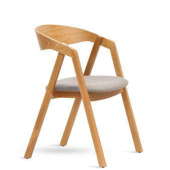 Židle - židle GURU BUK odstín dub s čalouněným sedákem
