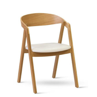 Židle - židle GURU S Dub bílá ekokůže