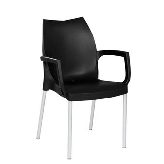 Plastové židle - židle Tulip B v černé barvě