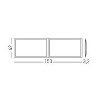 Akustický panel PIUMA 150 je opticky rozdělen na dvě části