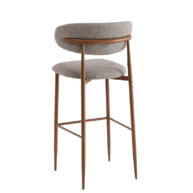 barová židle CLYDE v látce Grey/Brown 90