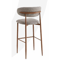 barová židle CLYDE v látce Grey/Brown 90