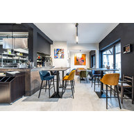 barové židle OSCAR BST a stoly Rome