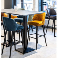 barové židle OSCAR BST a stoly Rome