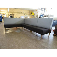 čalouněná rohová restaurační lavice Karin - výška 120cm