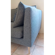 detail lavice LOUIS 2 v látce Gava 90 Grey