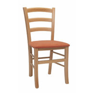 dřevěná židle Pizza s čalouněným sedákem