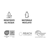 látka z recyklovaných materiálů s vodoodpudivou úpravou