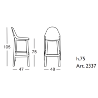 rozměr barové židle Piú