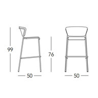 rozměry barové židle LISA