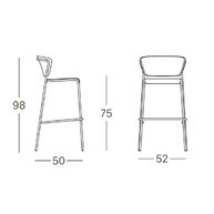rozměry barové židle LISA