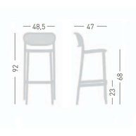 rozměry barové židle NUTA 68