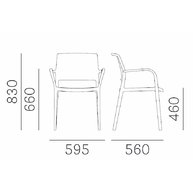 rozměry židle ARA s područkami