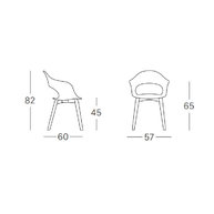 rozměry židle Lady B POP