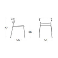 rozměry židle LISA