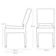 rozměry židle Mezza 