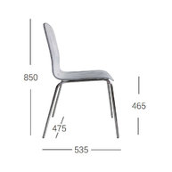 rozměry židle MILU