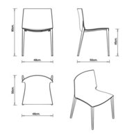 rozměry židle PALAU