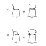 rozměry židle Si-Si 2507-2508