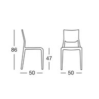 rozměry židle Sirio