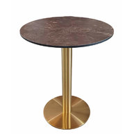 Stůl se  zlatou podnoží DUNDEE a deskou Venice