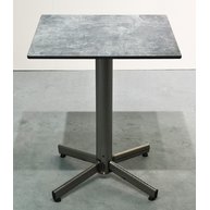 Stůl StableTable Classic Dinner Compact s deskou Concrete 107 a podnoží v příplatkové barvě Anodic Brown
