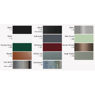 vzorník barev stolové podnože - standard je černá, ostatní barvy jsou za příplatek