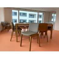 židle HIP A-3702 v barvě 071 beech oak s koženkou Pacific 14
