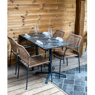 židle JAVEA Straw a sklopné stoly Modena