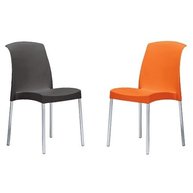 židle Jenny v oranžové a černé barvě