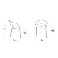 židle Lady B rozměry
