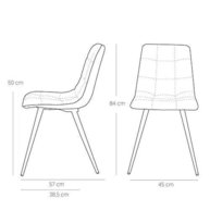 židle Lauren - rozměry