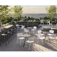 židle Nuta a barové židle Nuta, stoly Glitter