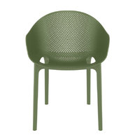 židle SKY STACK v olivově zelené barvě