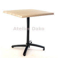 Zahradní stoly - sklopný stůl Modena black QT Classicline dekor Messina Oak