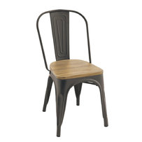 Kovové židle - židle Gustave wood gun metal / natural elm