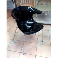 Kovové židle - židle Loop černá